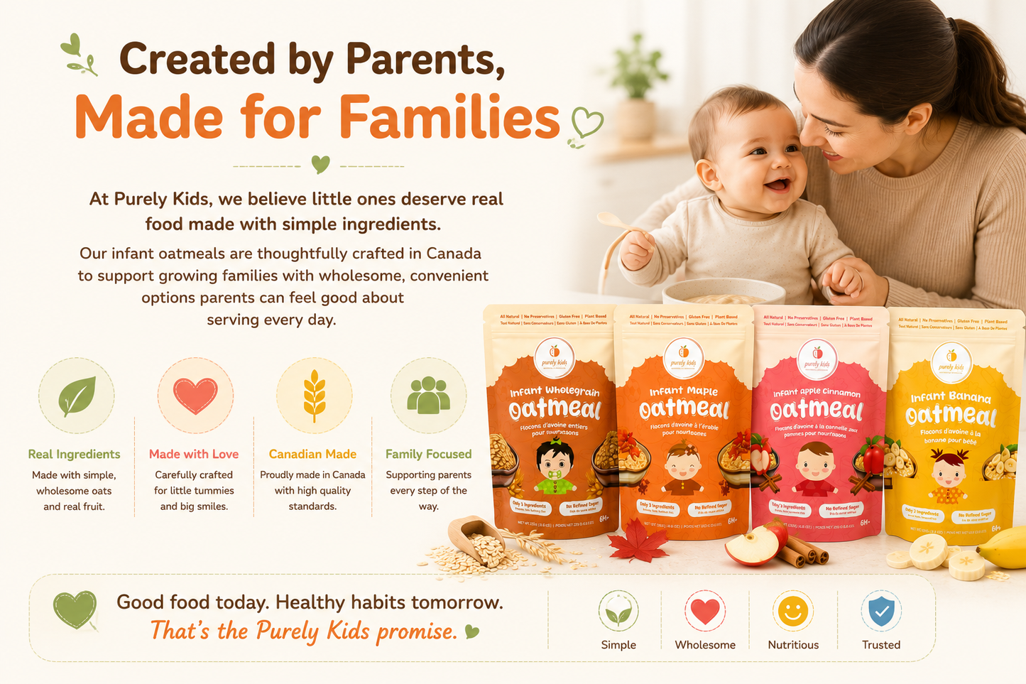 Purely Kids Organic Infant Oatmeal Combo Pack (6–12 Months)