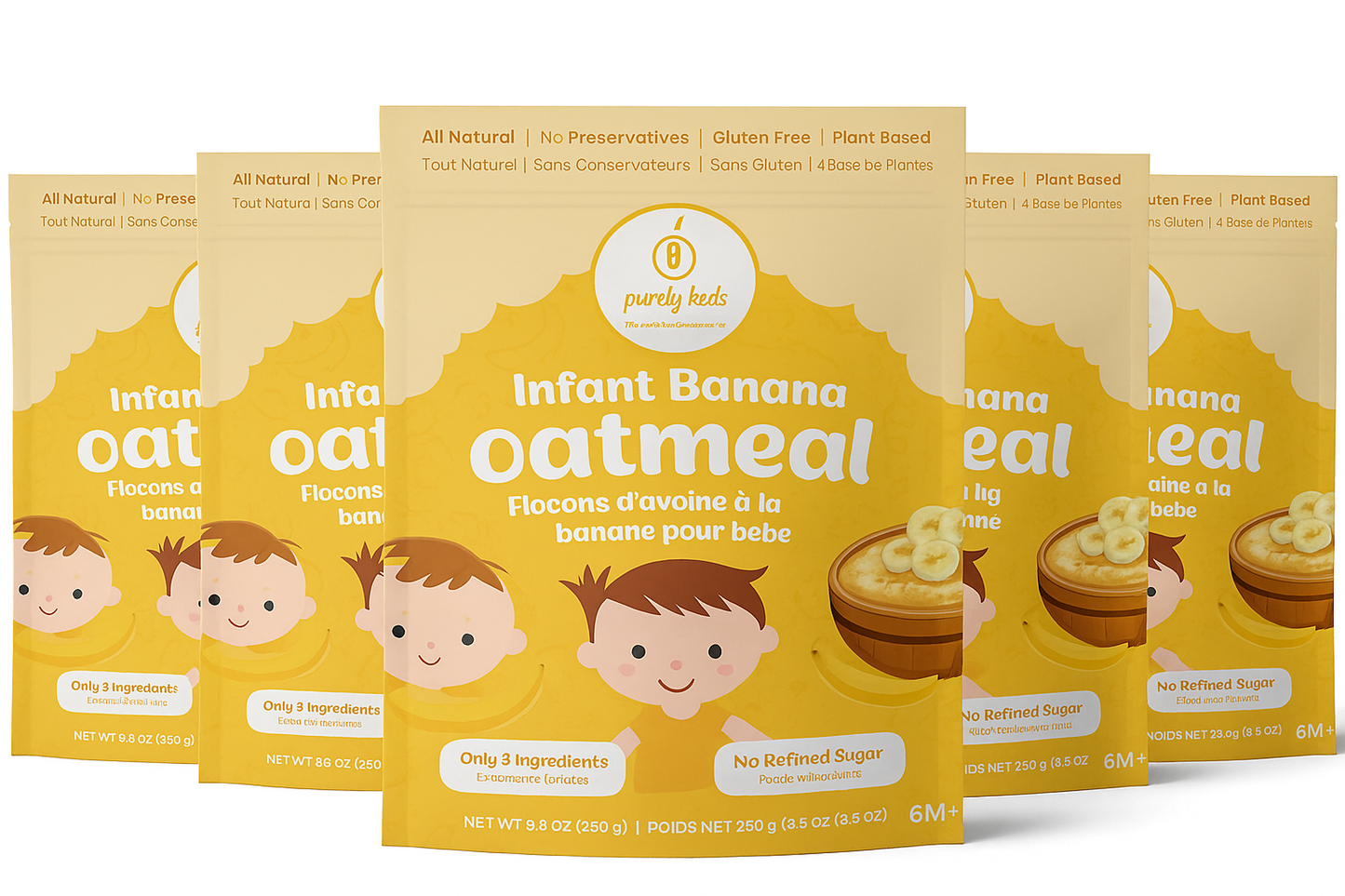 Purely Kids Organic Banana Flax Infant Oatmeal
