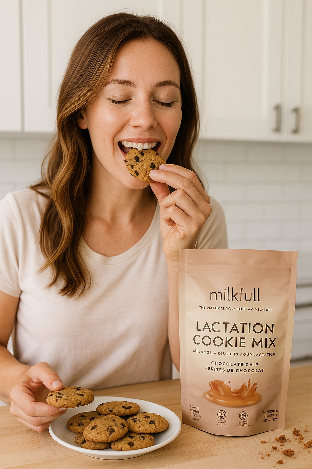 Milkfull™ Organic Lactation Triple Chocolate Chip Cookie Mix Nourishing, Delicious Support for Breastfeeding Moms