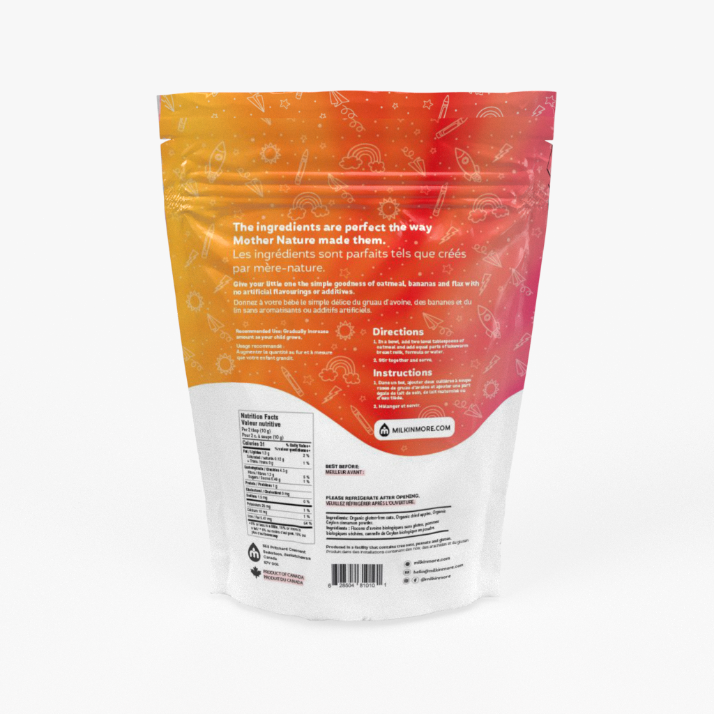 Apple Cinnamon Toddler Oatmeal