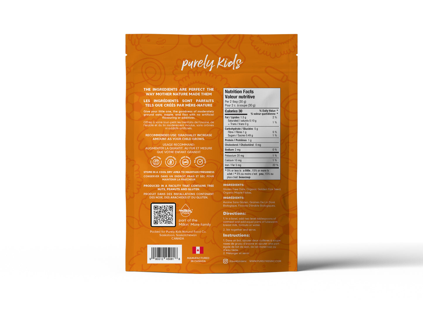 Purely Kids Organic Maple Kids Oatmeal