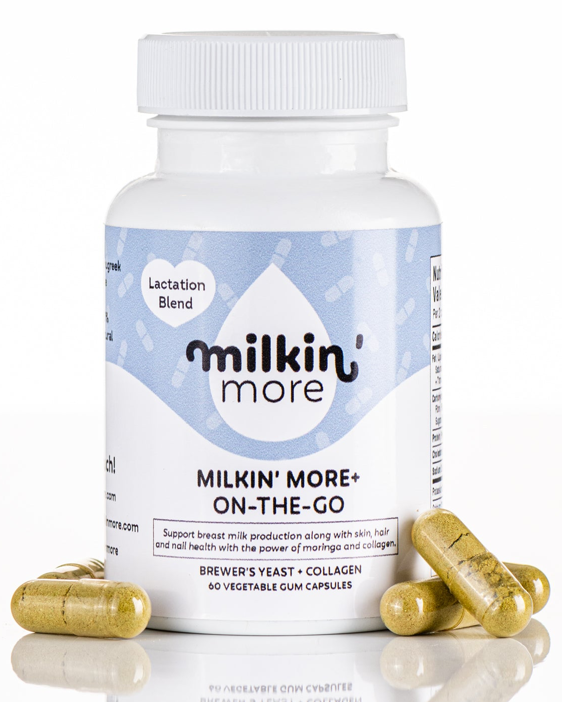 Milkin’ More™ On-the-Go Plus Wellness Capsules – Organic Daily Nutrition for Moms (Gluten-Free & Dairy-Free)