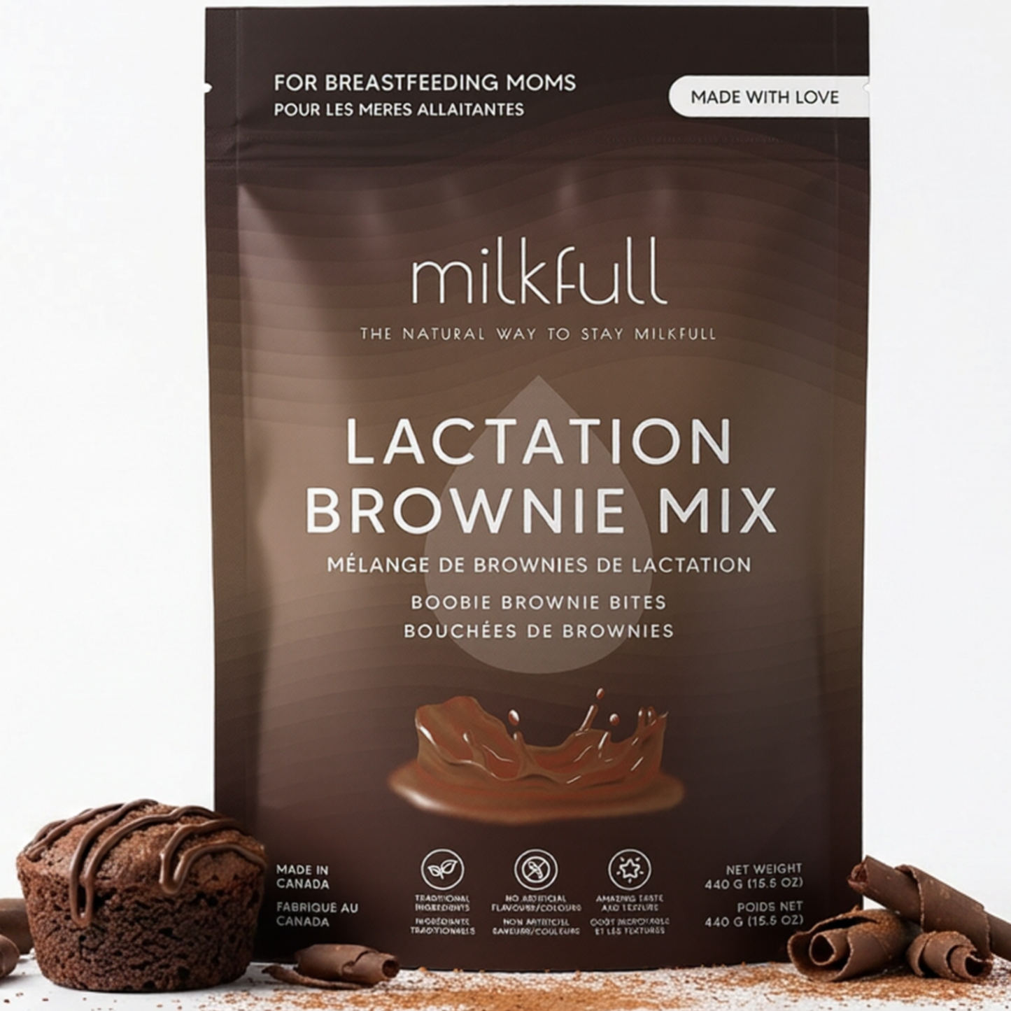 Milkfull™ Organic Lactation Brownie Mix / Support Milk Supply + Delicious Treat