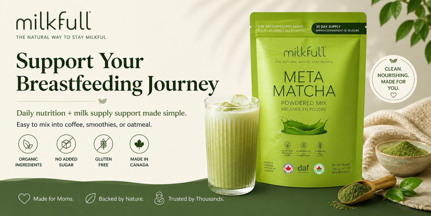 Milkfull™ Organic Meta Matcha  Dairy Free Postpartum Superfood Matcha Latte Blend