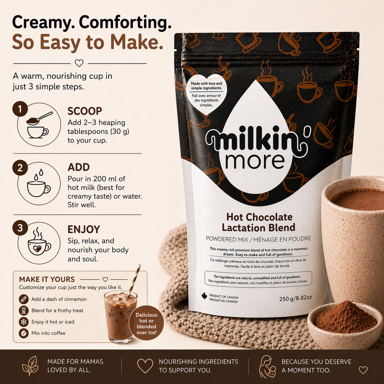 Milkin’ More™ Organic Collagen Hot Chocolate Cocoa Mix