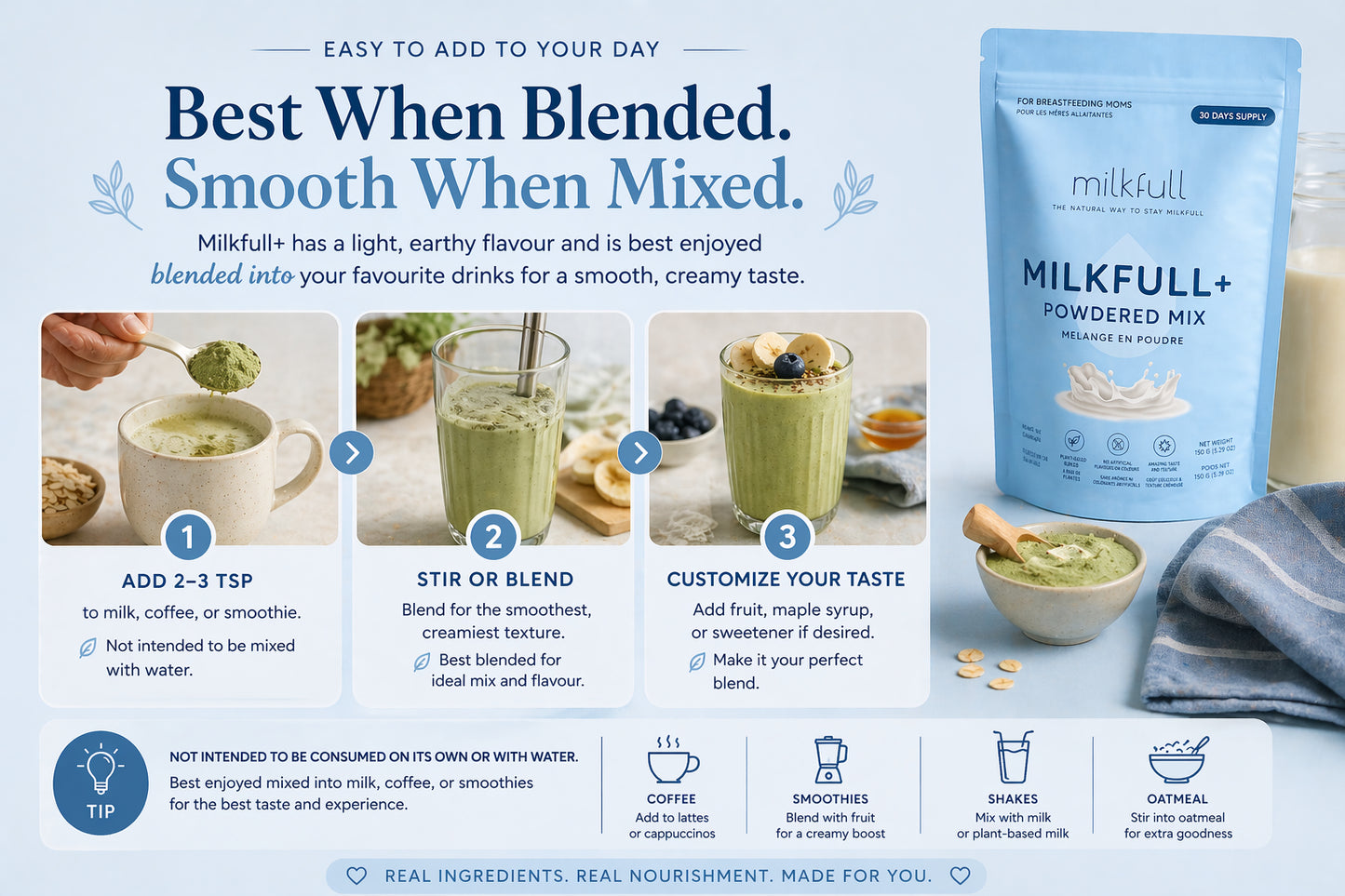 Milkfull™ +  Organic Nourishing Blend for Moms (Gluten-Free & Dairy-Free)