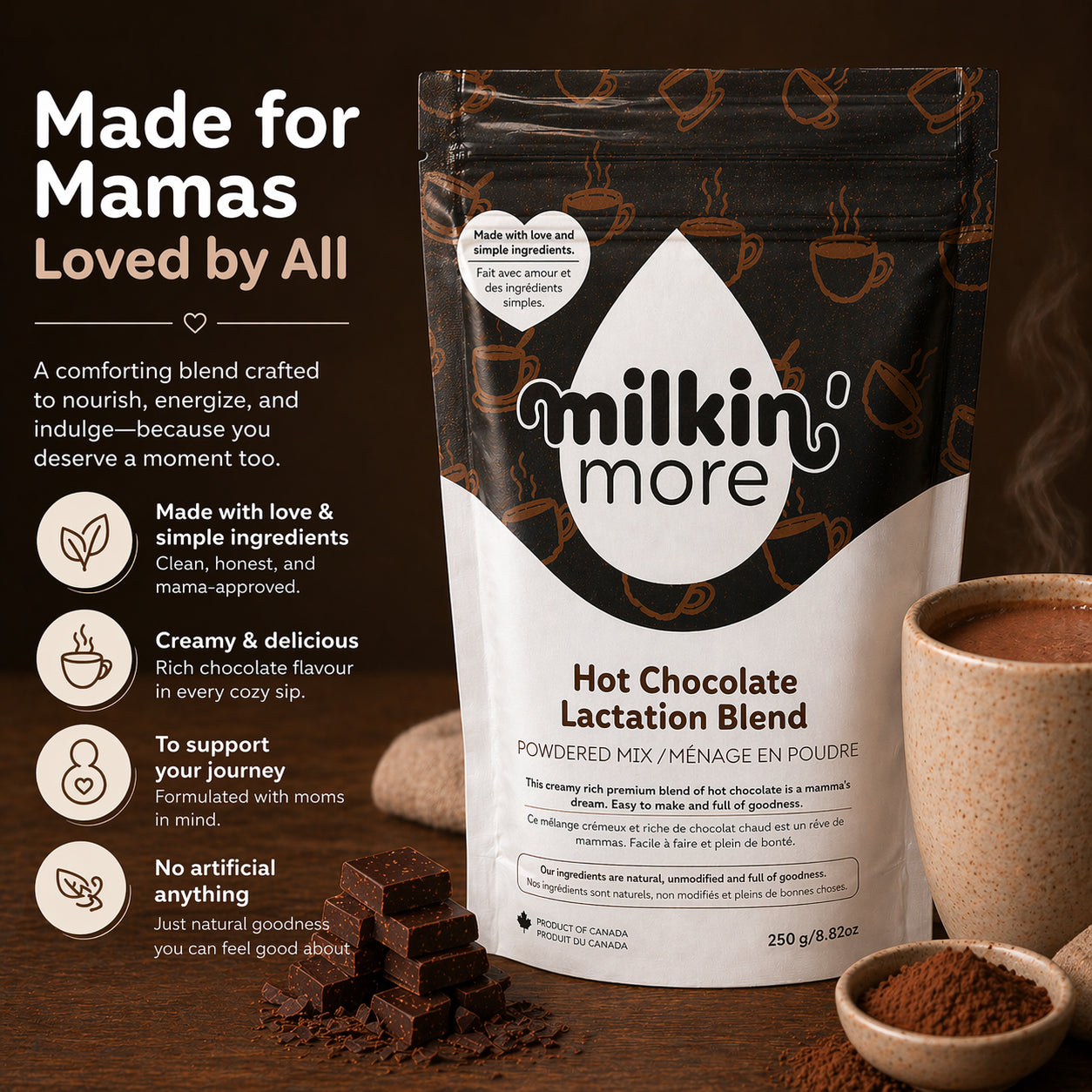 Milkin’ More™ Organic Collagen Hot Chocolate Cocoa Mix