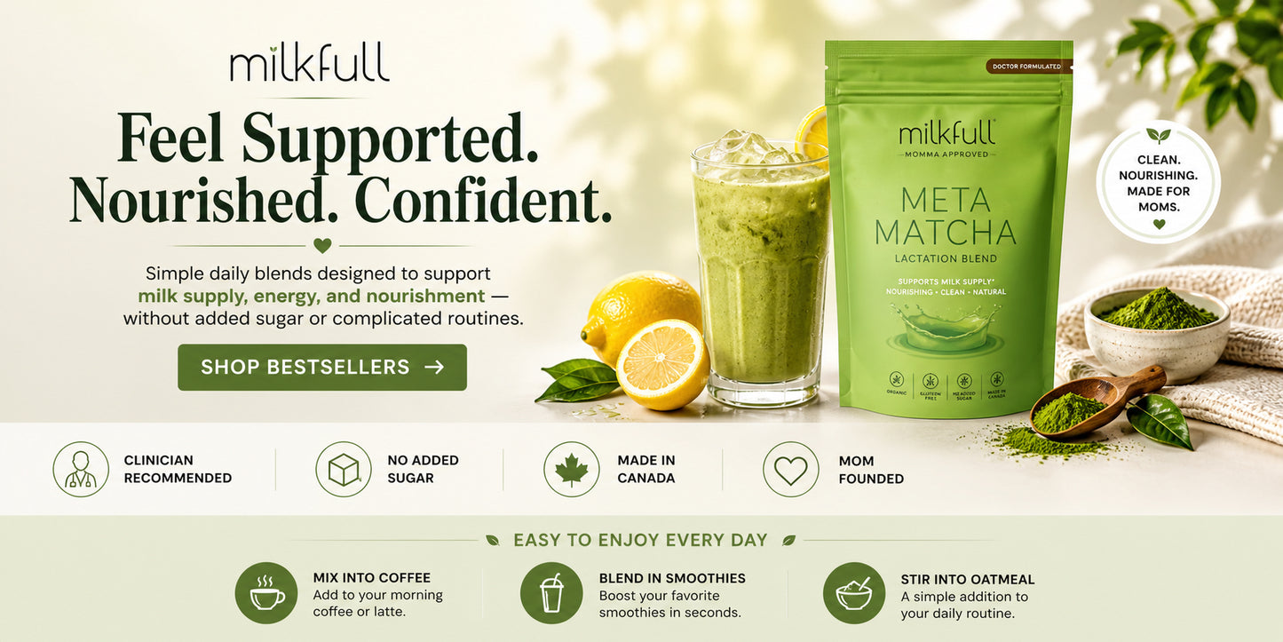 Milkfull™ Organic Meta Matcha  Dairy Free Postpartum Superfood Matcha Latte Blend