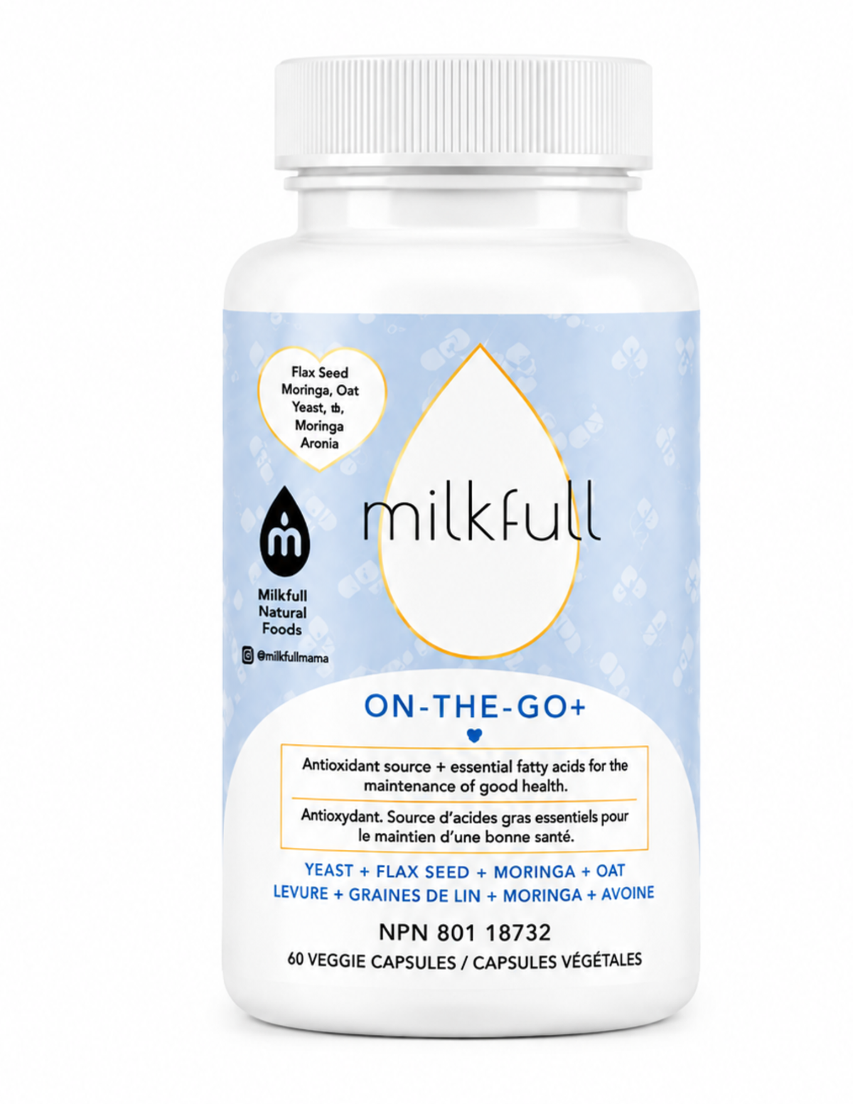 Milkfull™ On-the-Go Plus Wellness Capsules – Organic Daily Nutrition for Moms (Gluten-Free & Dairy-Free)