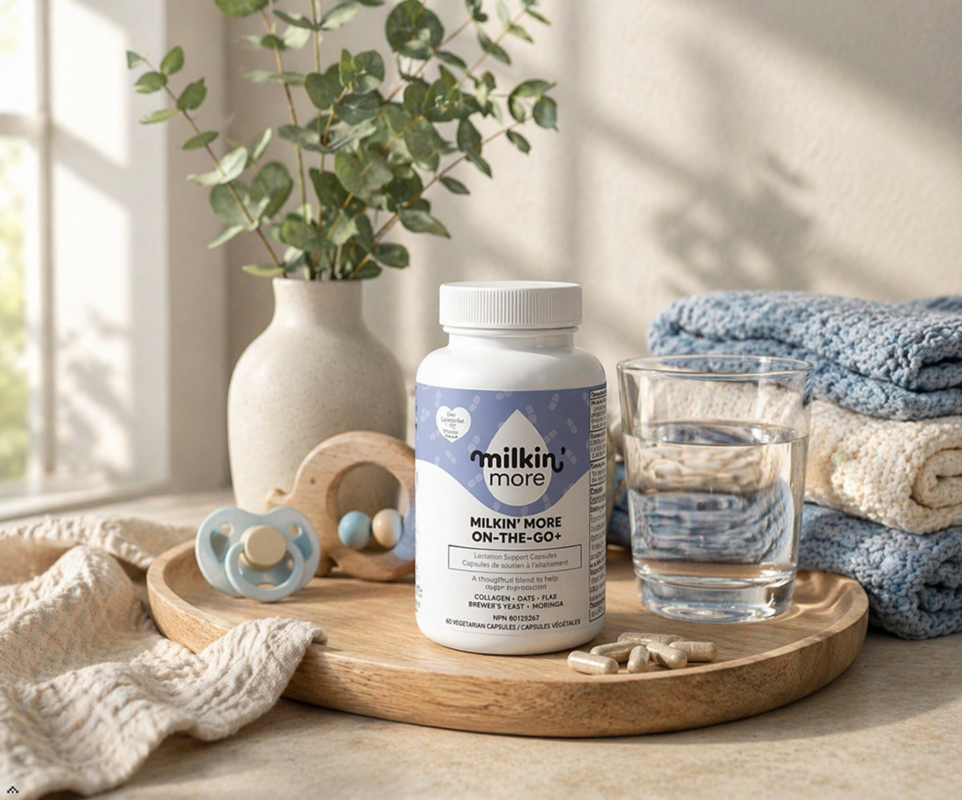 Milkin’ More™ On-the-Go Plus Wellness Capsules – Organic Daily Nutrition for Moms (Gluten-Free & Dairy-Free)