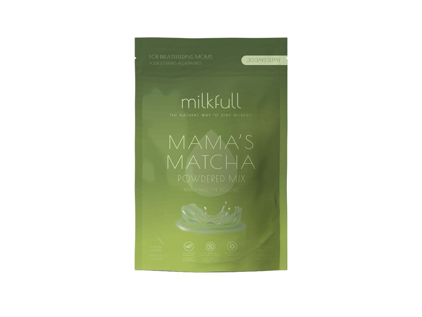 Milkfull™ Premium Mama Matcha – Organic Oat Milk Latte Mix with Matcha, Collagen, Flax & Moringa | No Sugar Added | Nourishing Superfood Blend for Moms