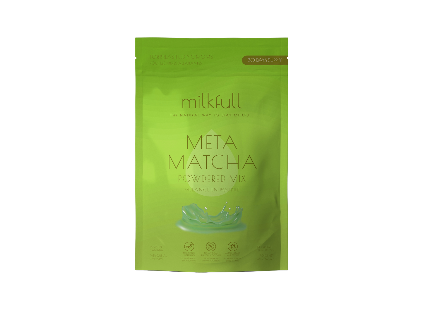 Milkfull™ Organic Meta Matcha  Dairy Free Healing Superfood Matcha Latte Blend