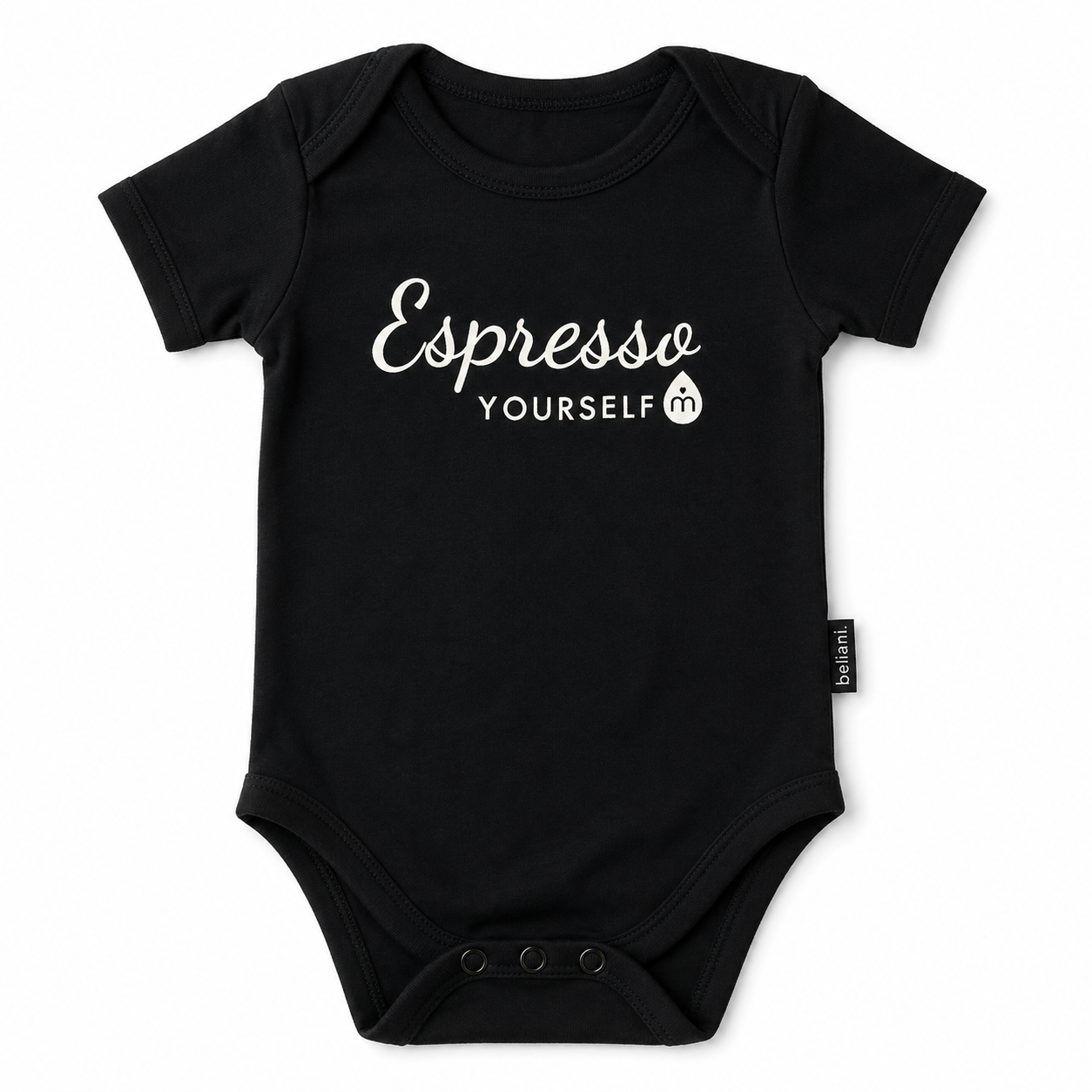 Milkin More Belan J Collab Espresso Yourself Brown Bamboo Bodysuit Onesie