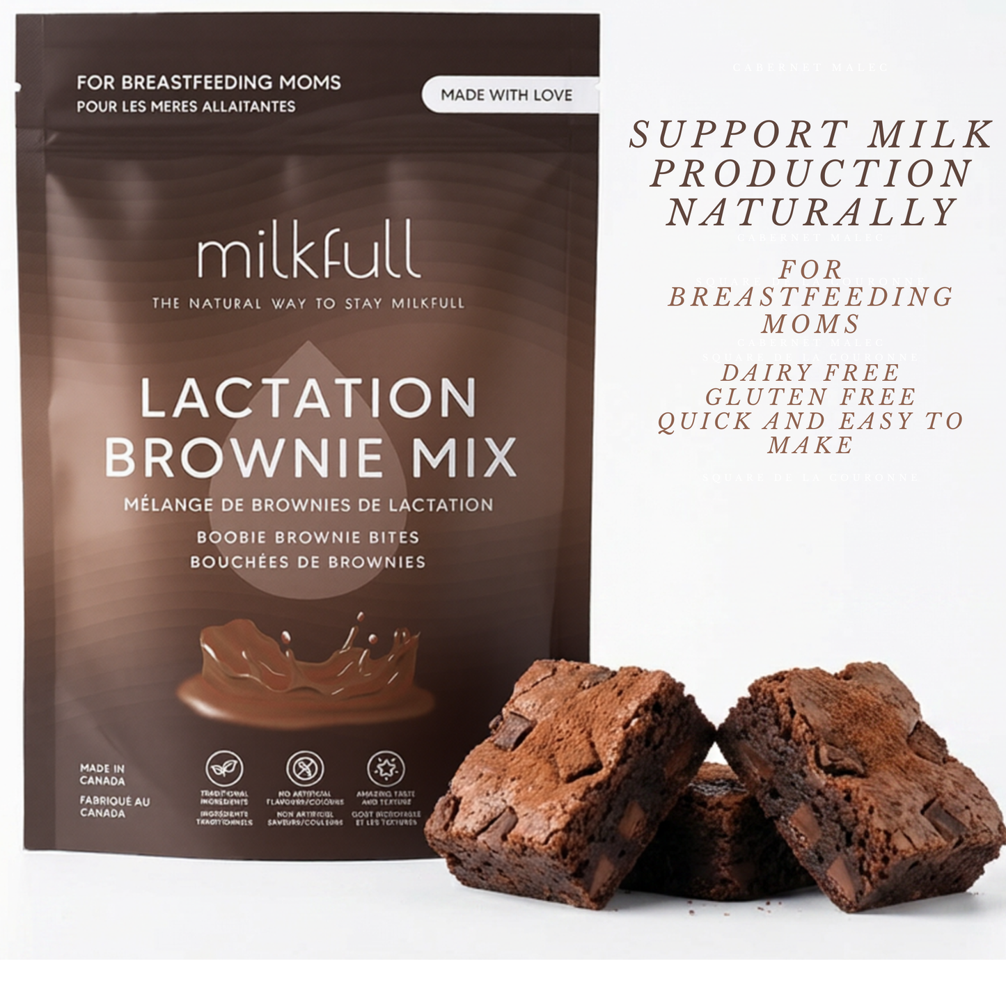 Milkfull™ Organic Lactation Brownie Mix / Support Milk Supply + Delicious Treat