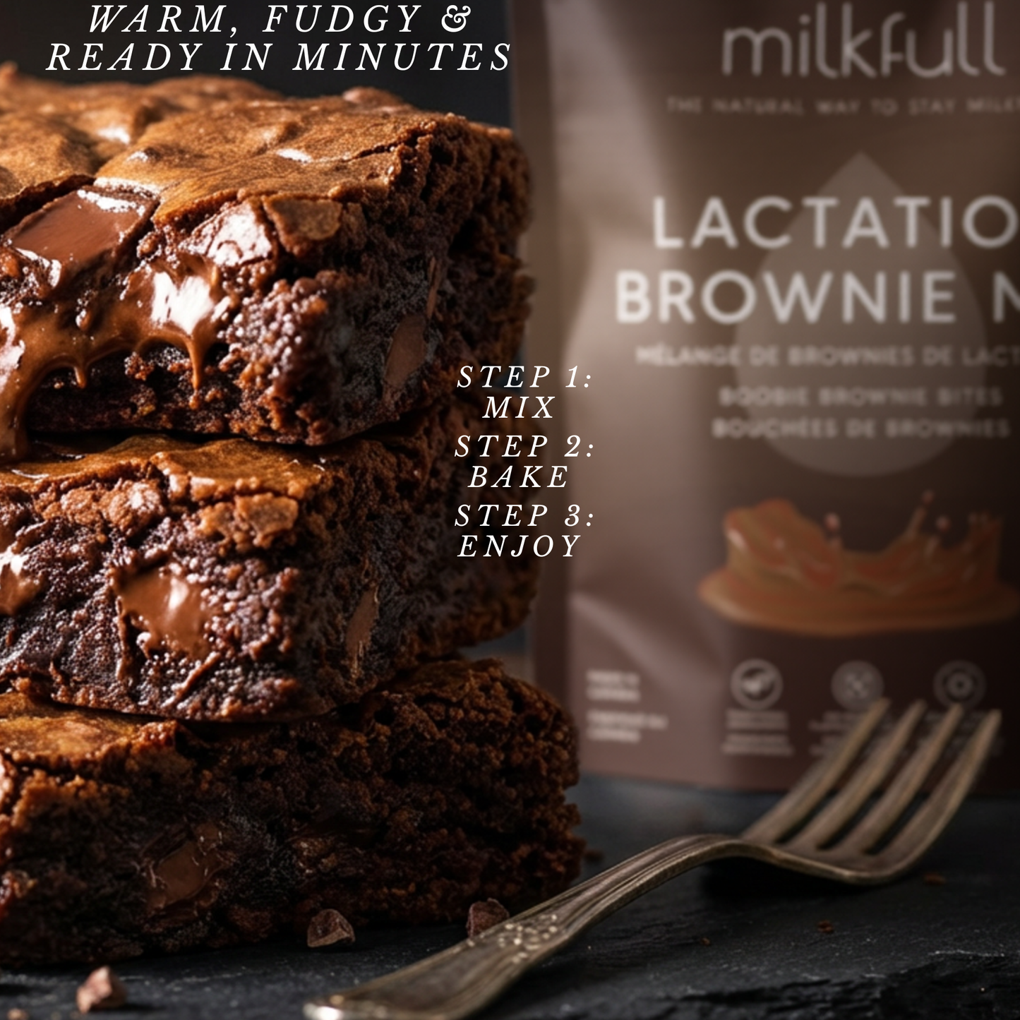 Milkfull™ Organic Lactation Brownie Mix / Support Milk Supply + Delicious Treat