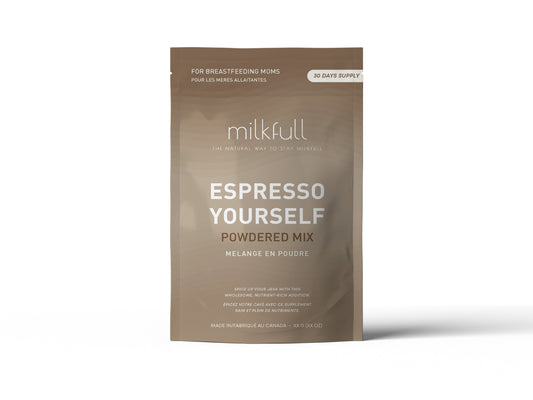 Milkfull™ Premium Espresso Yourself – Organic Breastfeeding Mix with Moringa, Collagen, Flax & Inactive Yeast | No Sugar Added | Nourishing Superfood Blend for Moms
