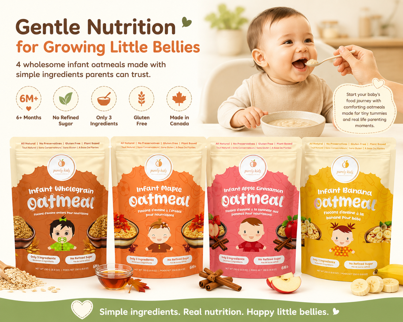 Purely Kids Organic Infant Oatmeal Combo Pack (6–12 Months)