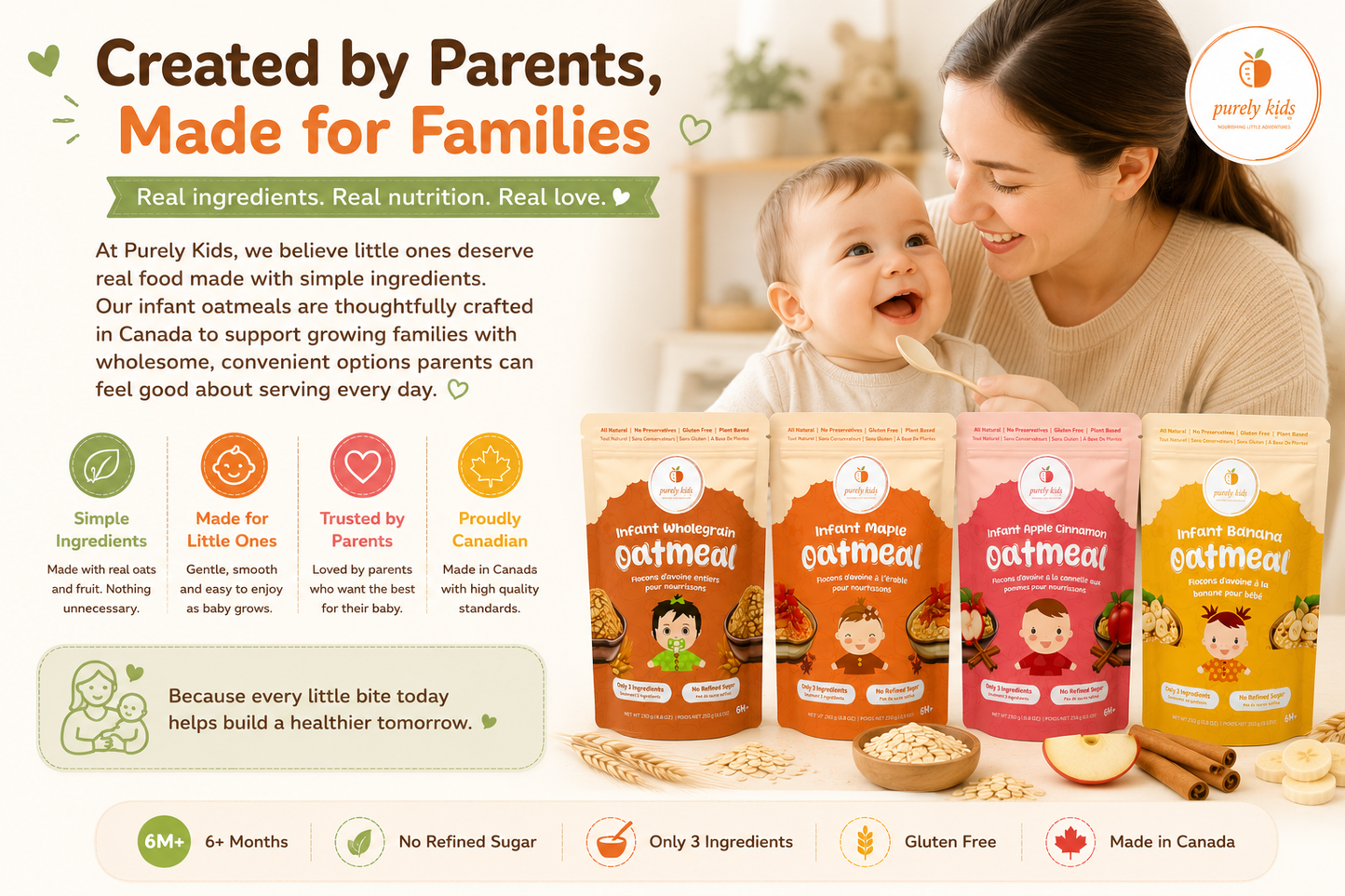 Purely Kids Organic Infant Oatmeal Combo Pack (6–12 Months)