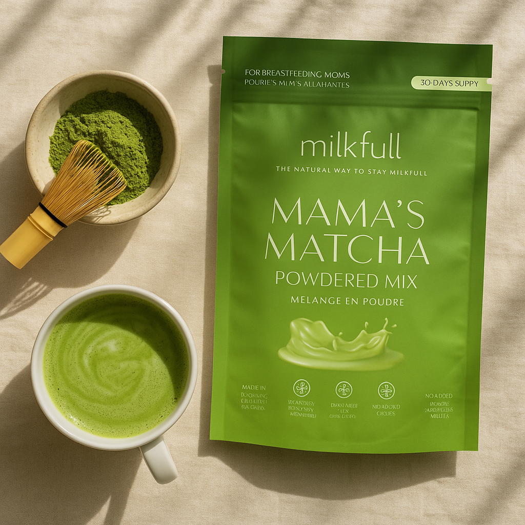 Milkfull™ Premium Mama Matcha – Organic Oat Milk Latte Mix with Matcha, Collagen, Flax & Moringa | No Sugar Added | Nourishing Superfood Blend for Moms