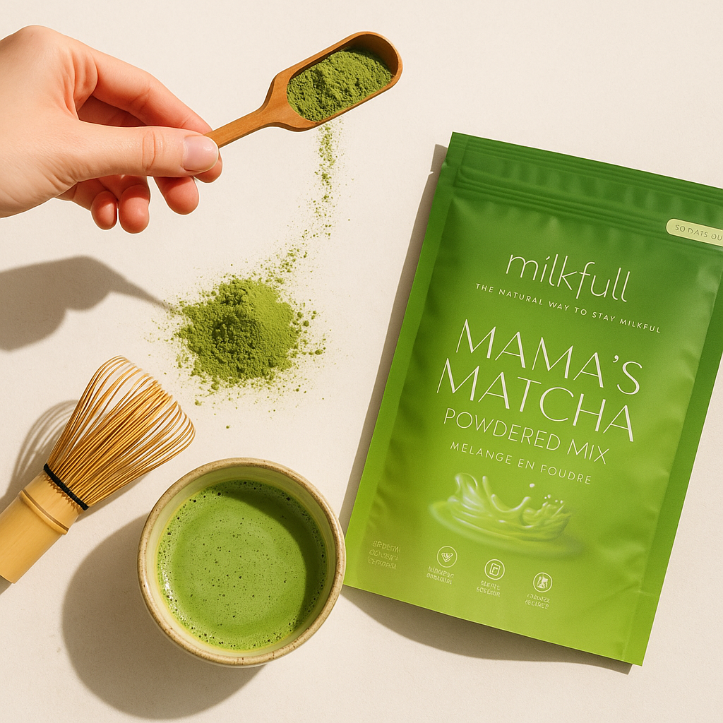 Milkfull™ Premium Mama Matcha – Organic Oat Milk Latte Mix with Matcha, Collagen, Flax & Moringa | No Sugar Added | Nourishing Superfood Blend for Moms