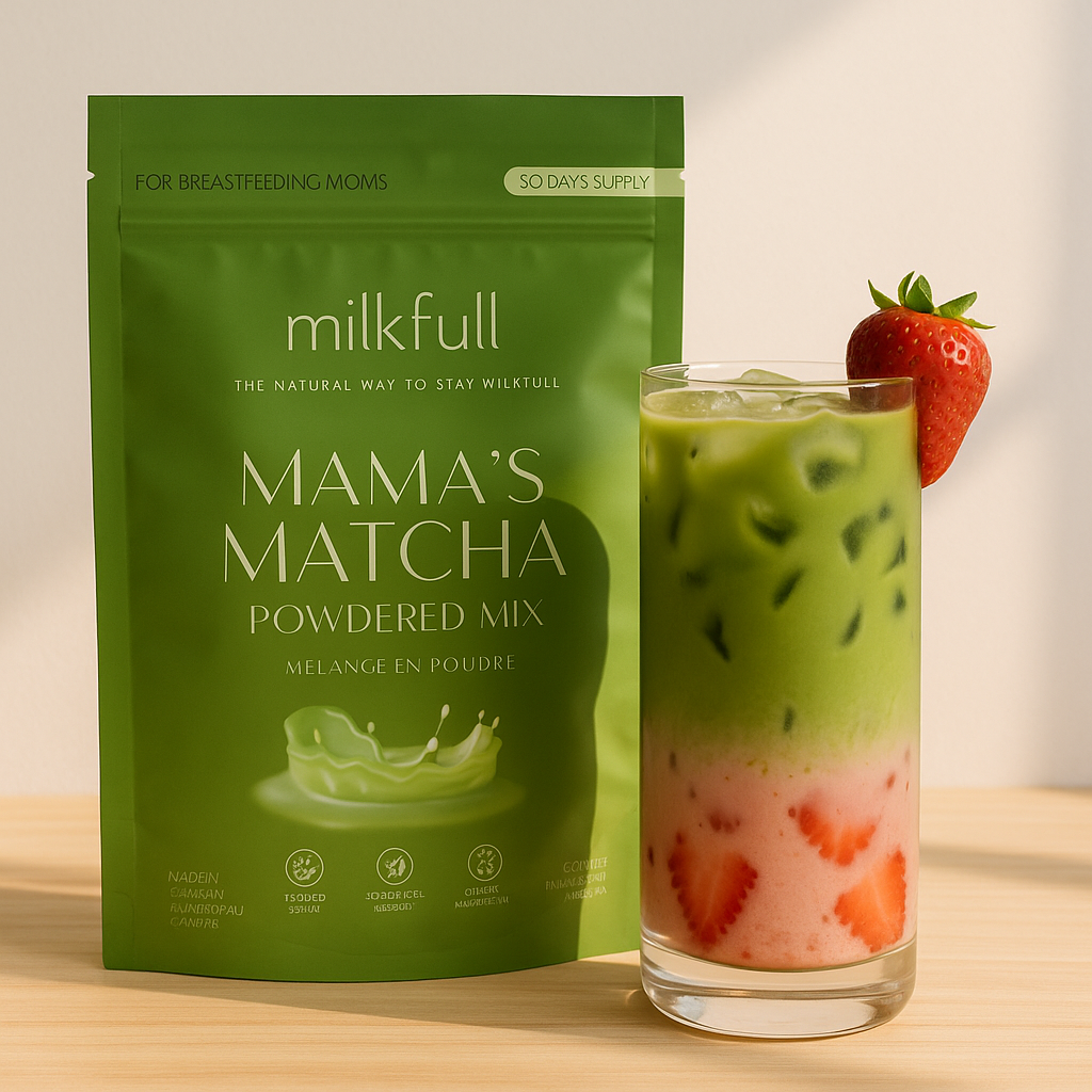 Milkfull™ Premium Mama Matcha – Organic Oat Milk Latte Mix with Matcha, Collagen, Flax & Moringa | No Sugar Added | Nourishing Superfood Blend for Moms