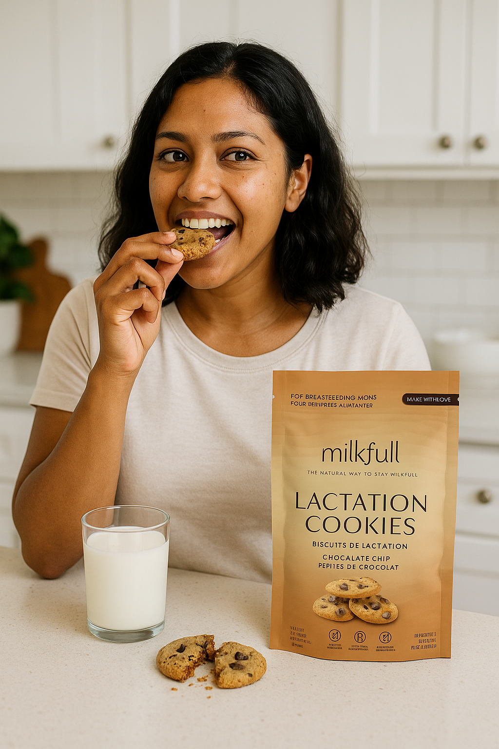 Milkfull™ Organic Lactation Chocolate Chip Cookies – Dairy-Free, Clean Ingredients, Supports Breastfeeding & Milk Supply
