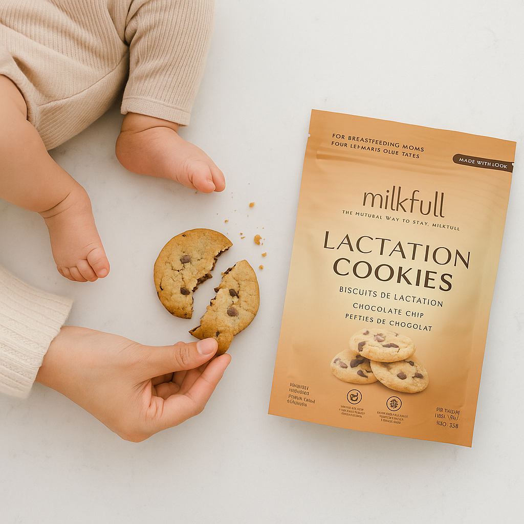 Milkfull™ Organic Lactation Chocolate Chip Cookies – Dairy-Free, Clean Ingredients, Supports Breastfeeding & Milk Supply