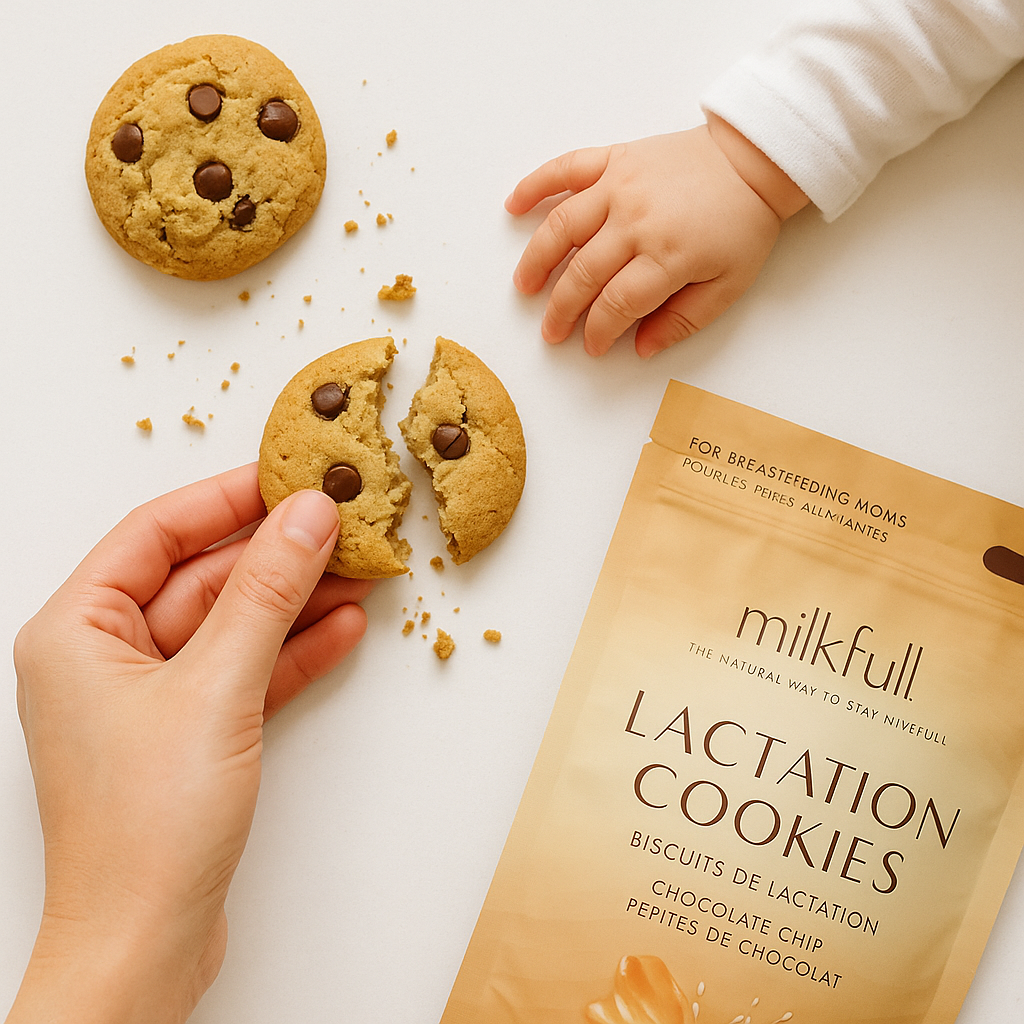 Milkfull™ Organic Lactation Chocolate Chip Cookies – Dairy-Free, Clean Ingredients, Supports Breastfeeding & Milk Supply