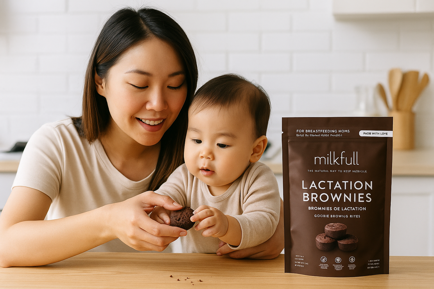 Milkfull™ Organic Lactation Boobie Brownies Nourishing, Delicious Support for Breastfeeding Moms