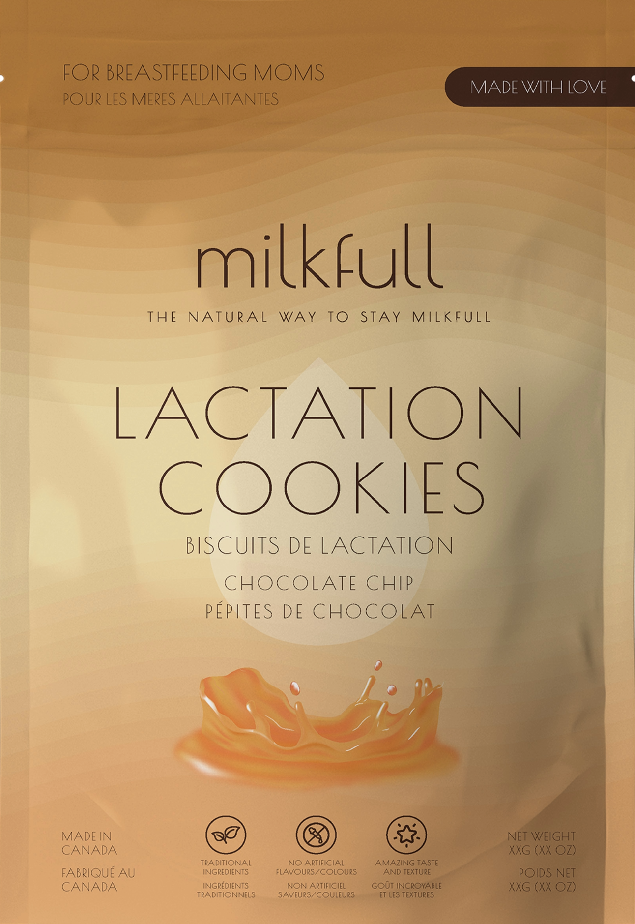 Milkfull™ Organic Lactation Chocolate Chip Cookies – Dairy-Free, Clean Ingredients, Supports Breastfeeding & Milk Supply