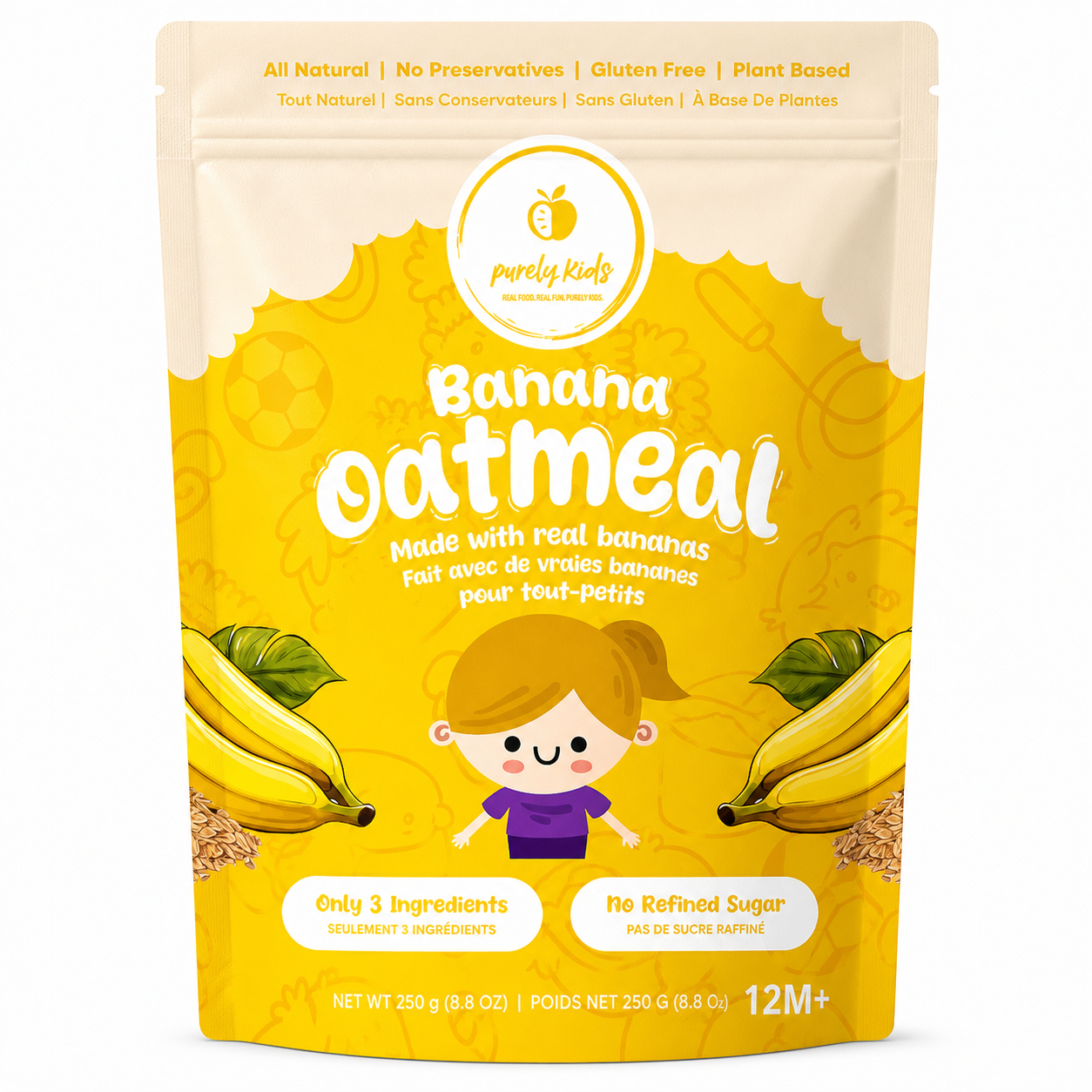 Purely Kids Organic Banana Flax Kids Oatmeal