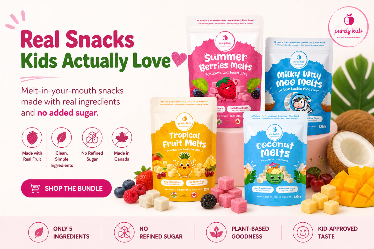 Purely Kids Freeze Dried Melts Combo