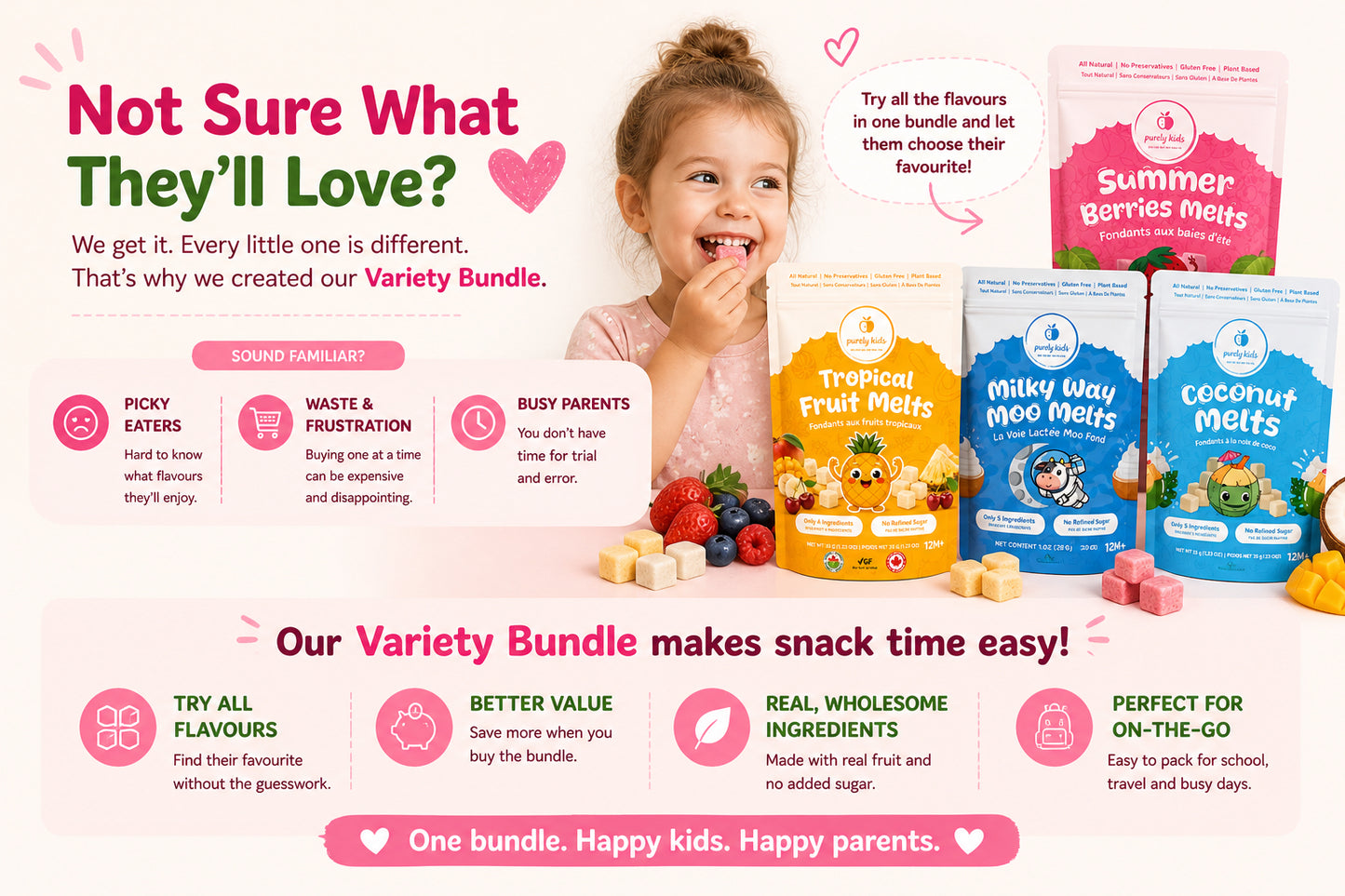 Purely Kids Freeze Dried Melts Combo