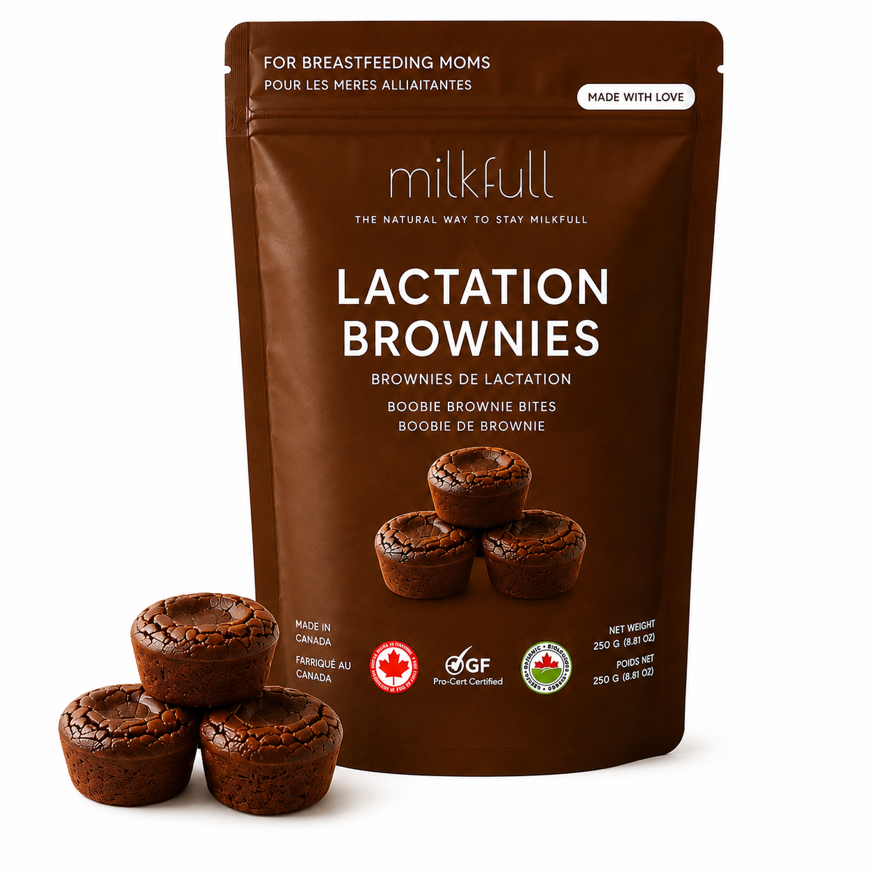 Milkfull™ Organic Lactation Boobie Brownies Nourishing, Delicious Support for Breastfeeding Moms