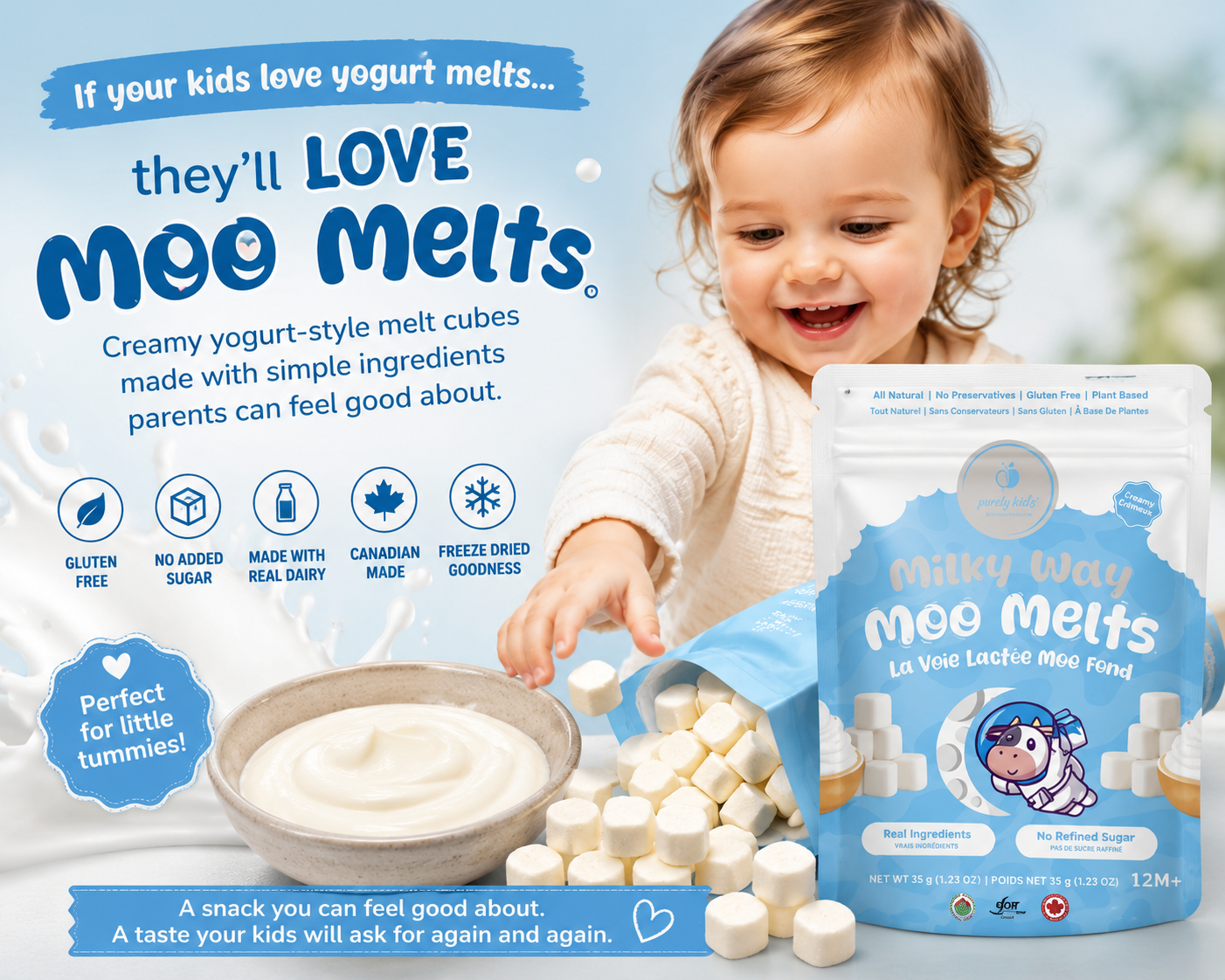 Purely Kids Moo Milky Way Greek Yogurt Melts