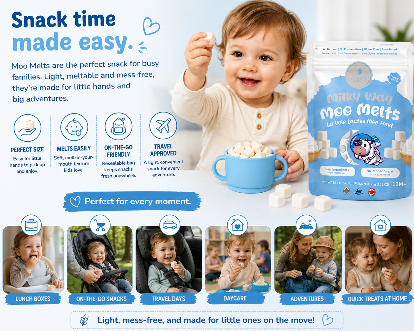 Purely Kids Moo Milky Way Greek Yogurt Melts