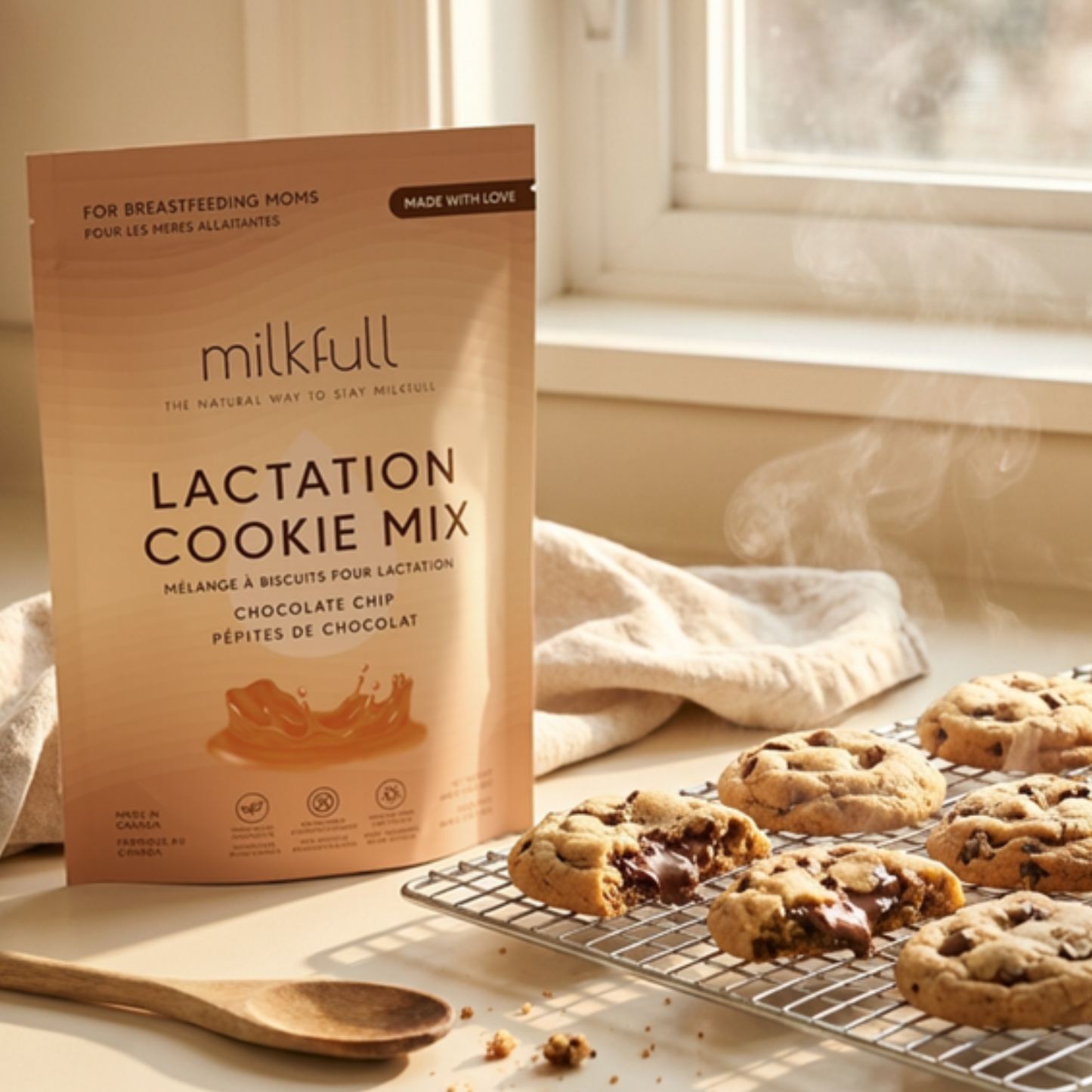 Milkfull™ Organic Lactation Chocolate Chip Cookie Mix Nourishing, Delicious Support for Breastfeeding Moms