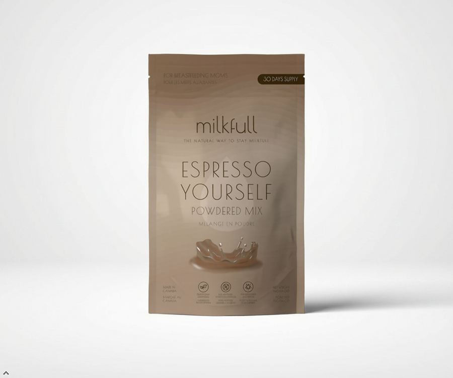 Milkfull™ Premium Espresso Yourself – Organic Breastfeeding Mix with Moringa, Collagen, Flax & Inactive Yeast | No Sugar Added | Nourishing Superfood Blend for Moms