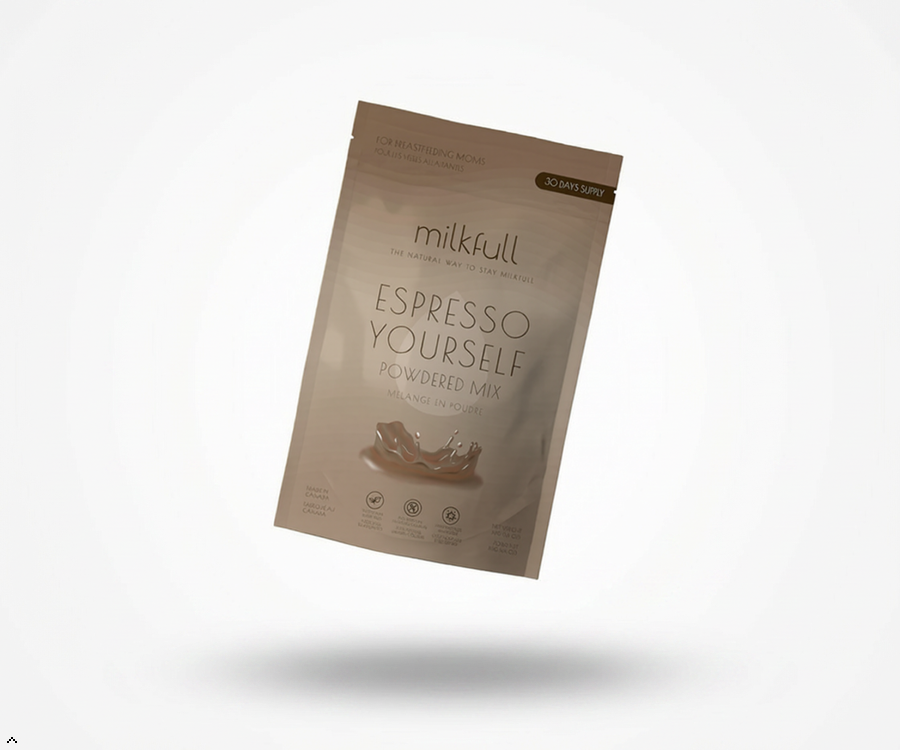 Milkfull™ Premium Espresso Yourself – Organic Breastfeeding Mix with Moringa, Collagen, Flax & Inactive Yeast | No Sugar Added | Nourishing Superfood Blend for Moms