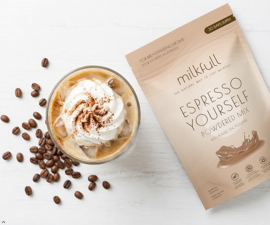 Milkfull™ Premium Espresso Yourself – Organic Breastfeeding Mix with Moringa, Collagen, Flax & Inactive Yeast | No Sugar Added | Nourishing Superfood Blend for Moms
