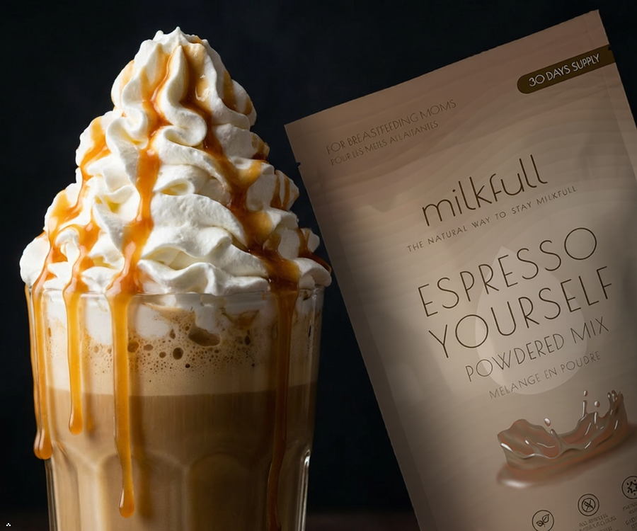 Milkfull™ Premium Espresso Yourself – Organic Breastfeeding Mix with Moringa, Collagen, Flax & Inactive Yeast | No Sugar Added | Nourishing Superfood Blend for Moms