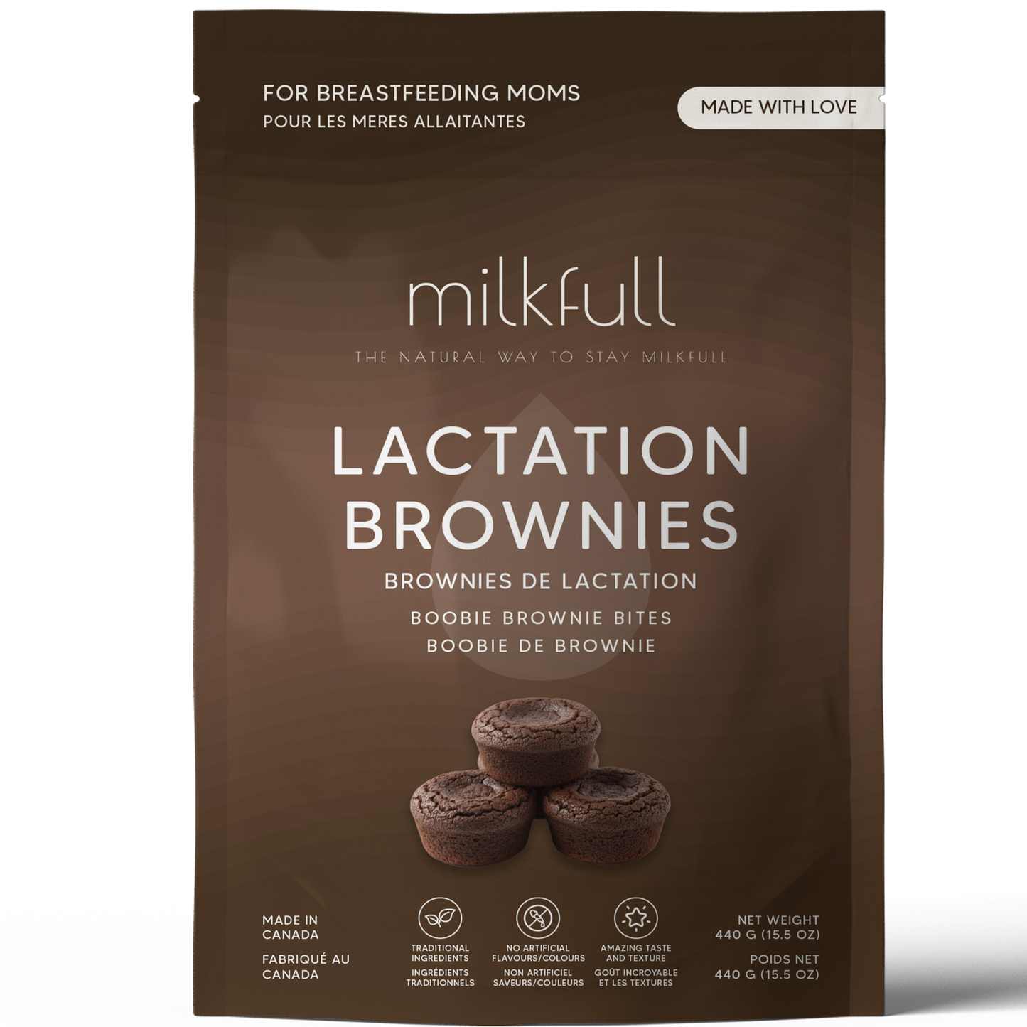 Milkfull™ Organic Lactation Boobie Brownies Nourishing, Delicious Support for Breastfeeding Moms